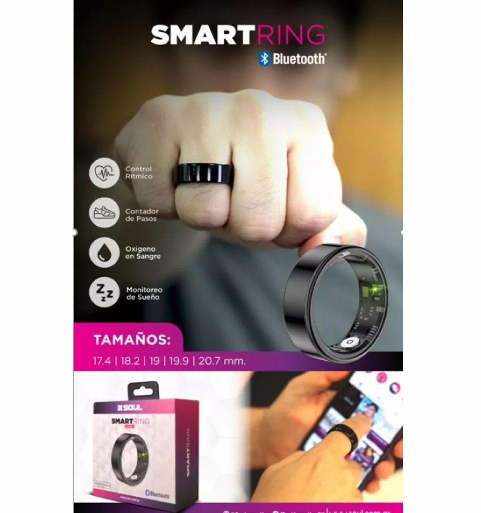 SMART RING SOUL SMW-R09 19.0mm NEGRO