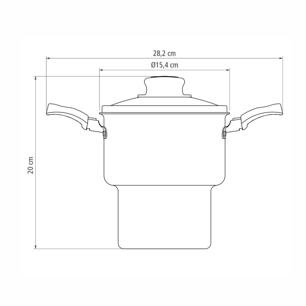 CACEROLA TRAMONTINA 20268/614 TURIM CUSCUSERA