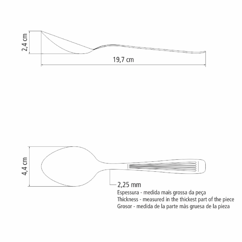 CUCHARA DE MESA TRAMONTINA 63940/017 ATHENAS 12PZS