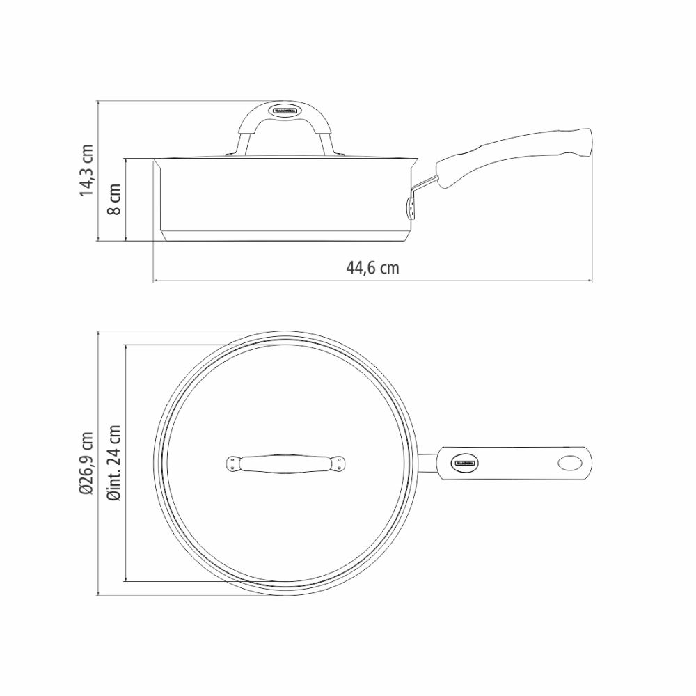 SARTEN TRAMONTINA 62480/240 DUO SILICONE 24CM