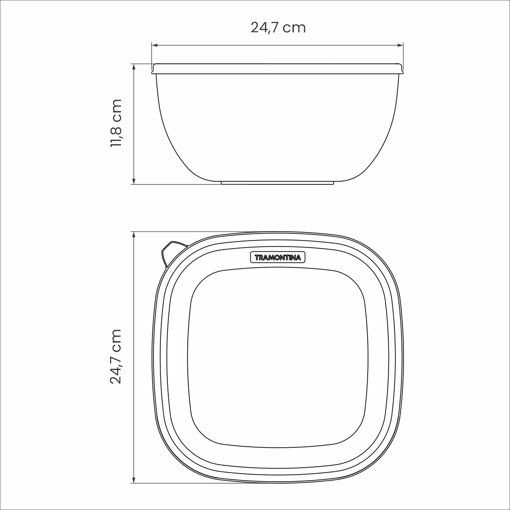 CONTENEDOR TRAMONTINA 25099/989 MIX COLOR 4L 64PZS