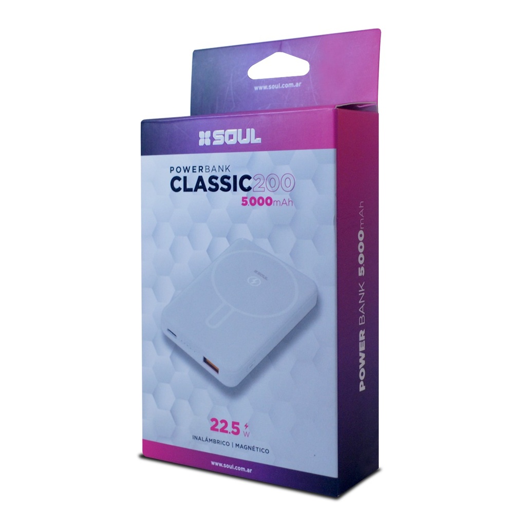 CARGADOR PORTATIL SOUL PBS-QI5AMPD22W 5000mAh MAGNETICO