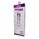CABLE DE DATOS SOUL MALLADO USB-MATCRO USB-A / USB-C 2.4A