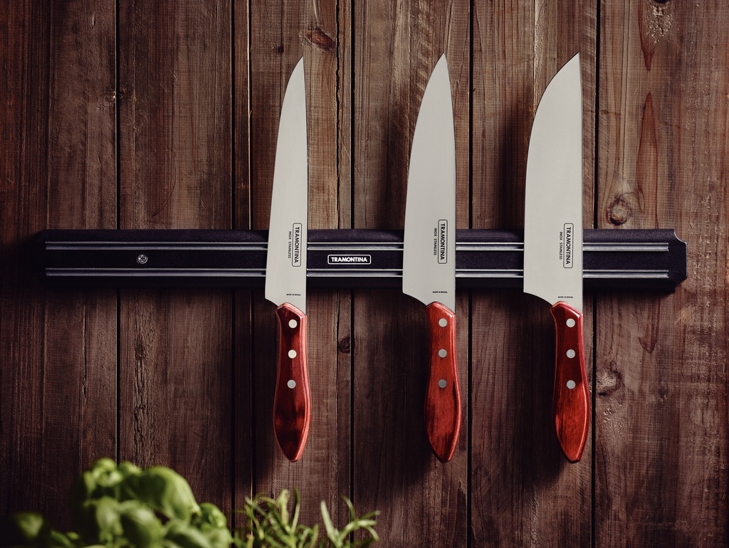 CUCHILLO PARA CARNE TRAMONTINA 21191/178  POLYWOOD ROJO 8"