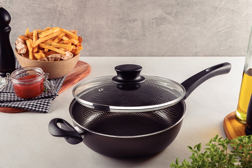 SARTEN TRAMONTINA 28518/626 PARIS 26CM CON TAPA