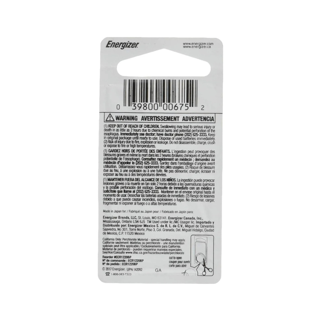 PILA ENERGIZER ECR1220 BP1 LITHIUM