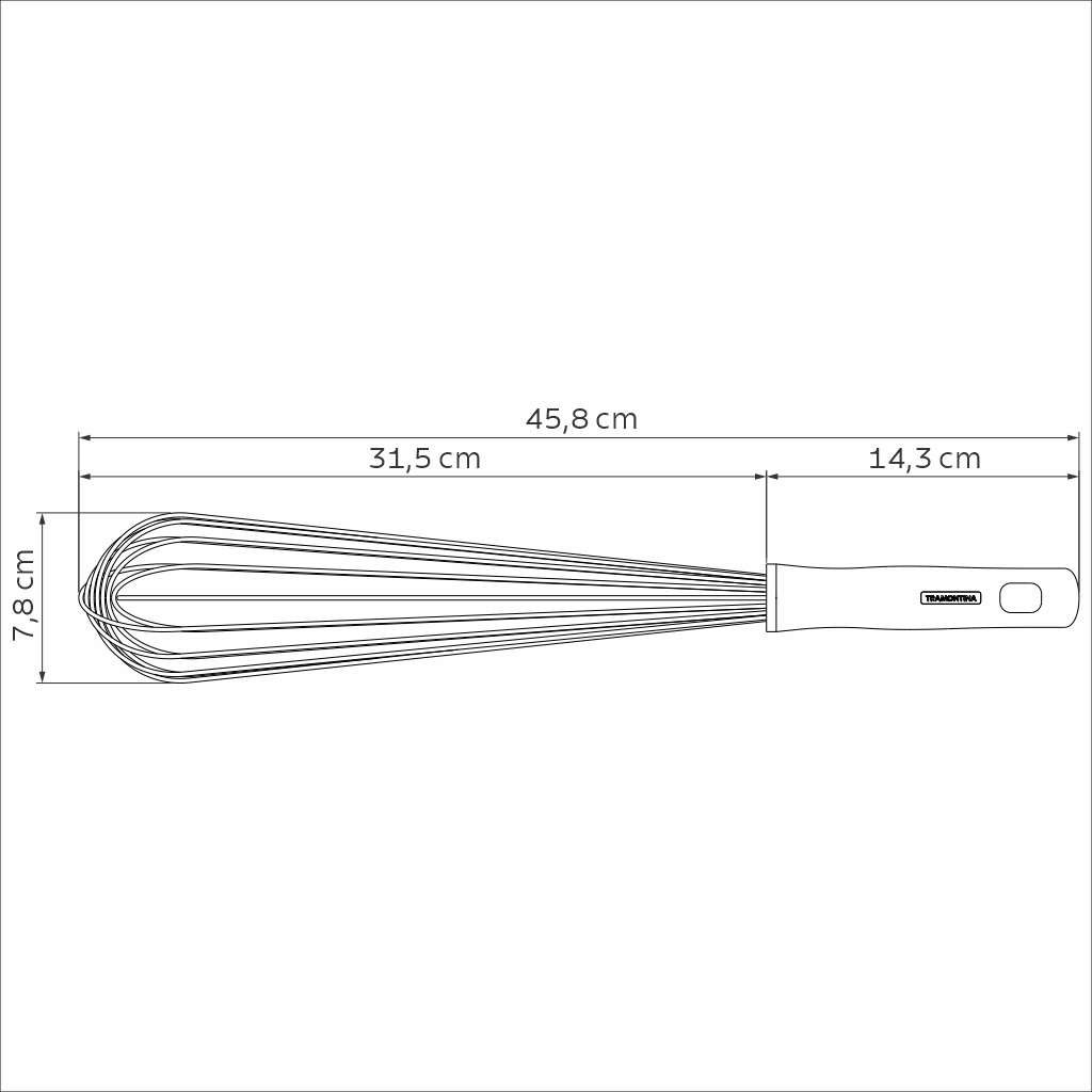 BATIDOR MANUAL TRAMONTINA 24682/183 PROFISSIONAL MASTER45CM
