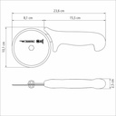 CORTADOR P/ PIZZA TRAMONTINA 24686/180 PROFISSIONAL MASTER BLANCO