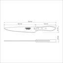 CUCHILLO DE COCINA TRAMONTINA 21190/178  POLYWOOD ROJO 8"