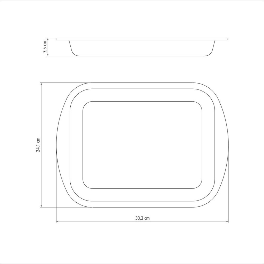ASADERA TRAMONTINA 20053/028 BRASIL RECTANGULAR 28CM
