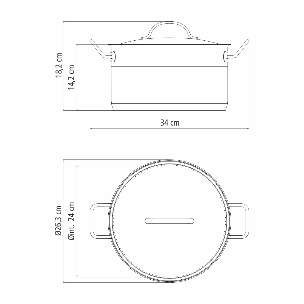 CACEROLA TRAMONTINA 62624/240 PROFESSIONAL 24CM