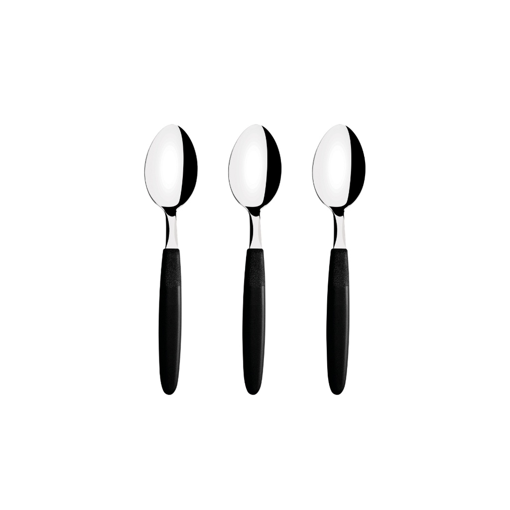 CUCHARA DE MESA TRAMONTINA 23363/300 IPANEMA 3 PZS NEGRO