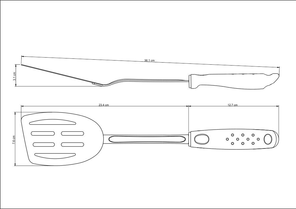 ESPATULA TRAMONTINA 25651/100 UTILITA NEGRO