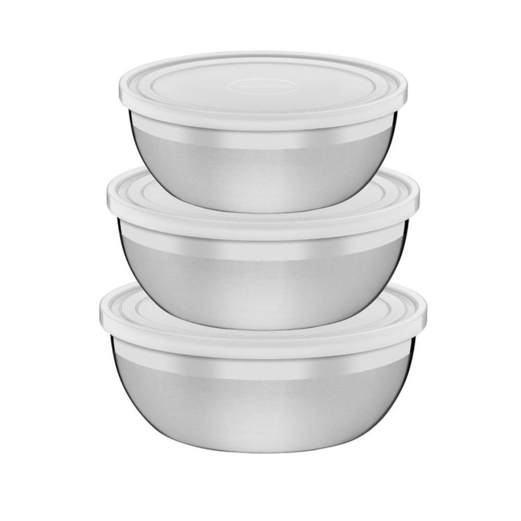 JUEGO DE CONTENEDORES TRAMONTINA 64220/210 FREEZINOX 3PZS REDONDOS