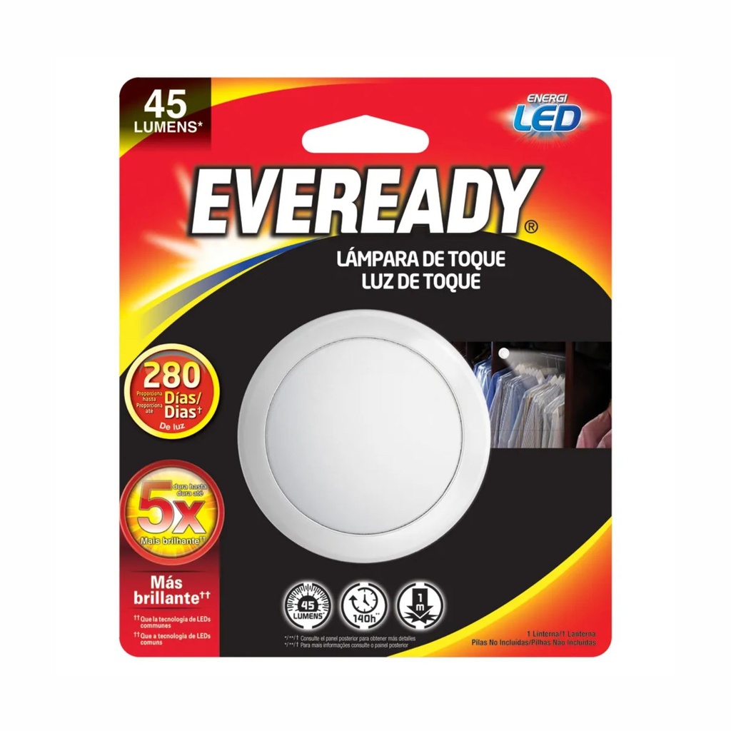 LINTERNA EVEREADY TAPR221 LUZ DE TOQUE 45 LUMENS