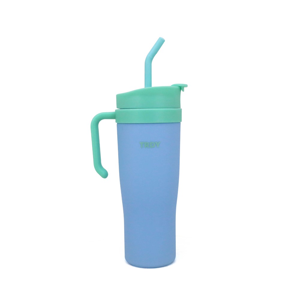 VASO TRENDY 17514 1200ML CELESTE CON SORBETE