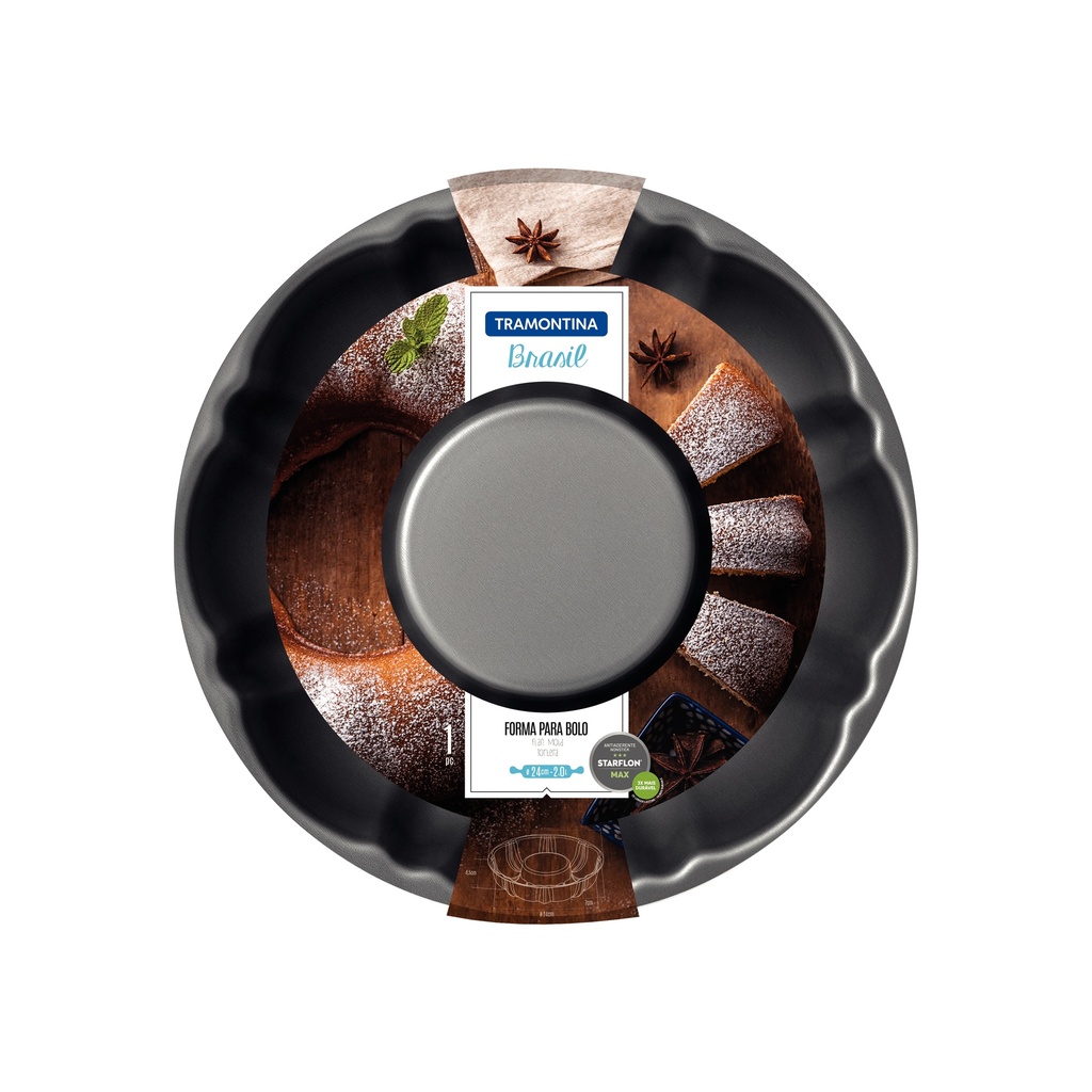 MOLDE TRAMONTINA 20074/024 BRASIL 24CM BUDINERA