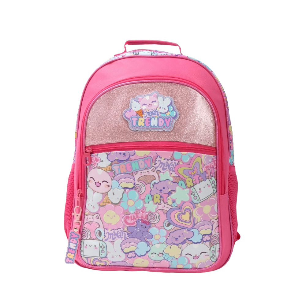 MOCHILA TRENDY 28756 17" FUCSIA