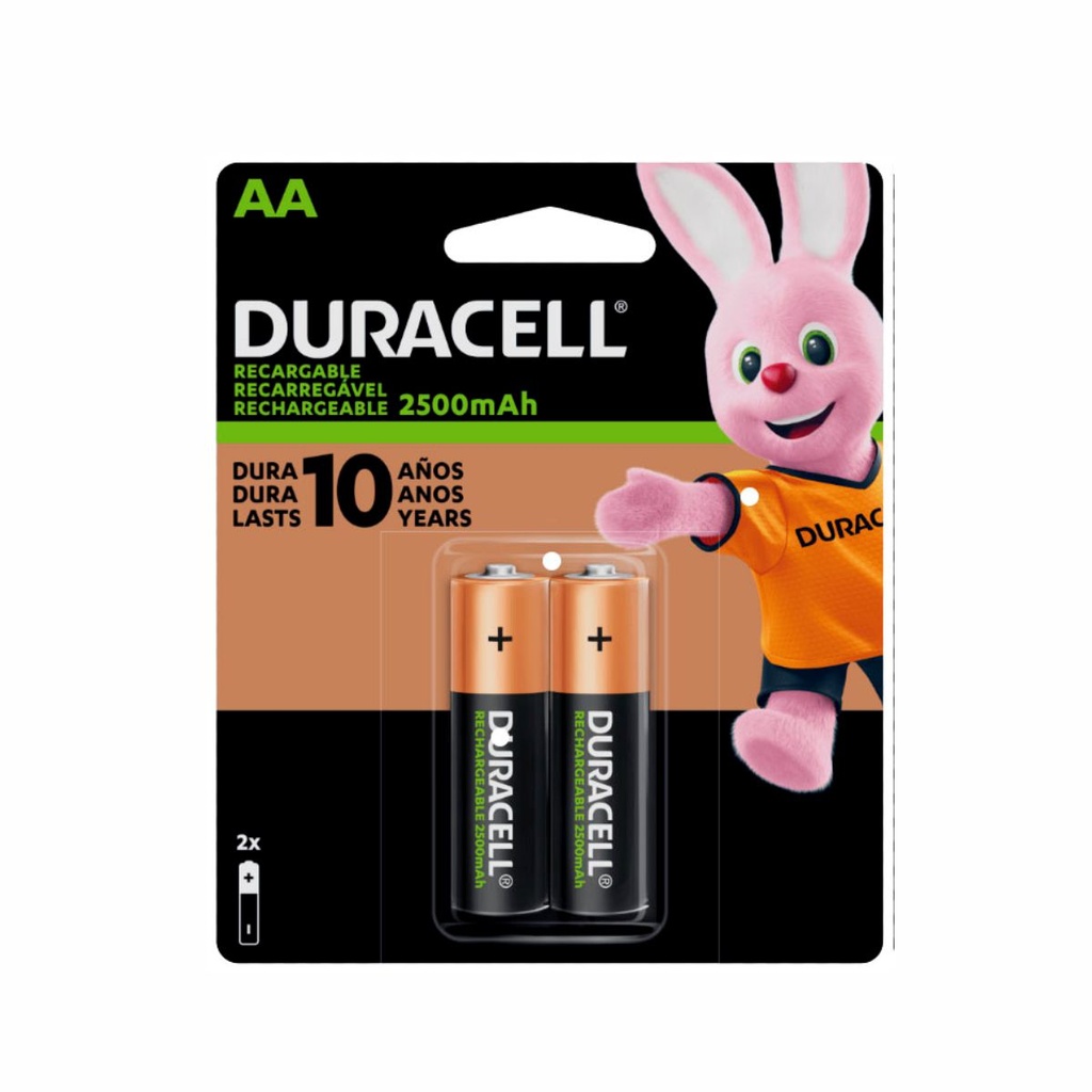 PILA DURACELL AA RECARGABLE BP2 2500mAh