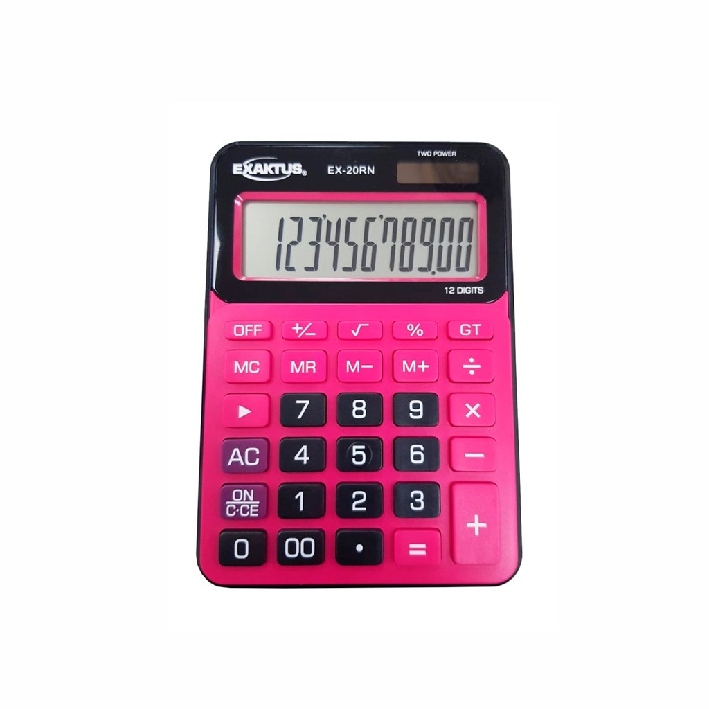 CALCULADORA EXAKTUS EX-20RN ROSA/NEGRO