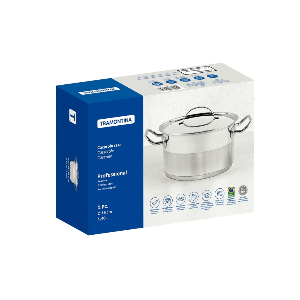 CACEROLA TRAMONTINA 62623/160 PROFESSIONAL 16CM