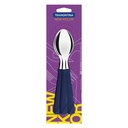 CUCHARA DE MESA TRAMONTINA 23163/310 NEW KOLOR 3 PZS AZUL