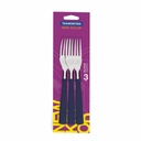TENEDOR DE MESA TRAMONTINA 23162/310 NEW KOLOR AZUL 3PZS