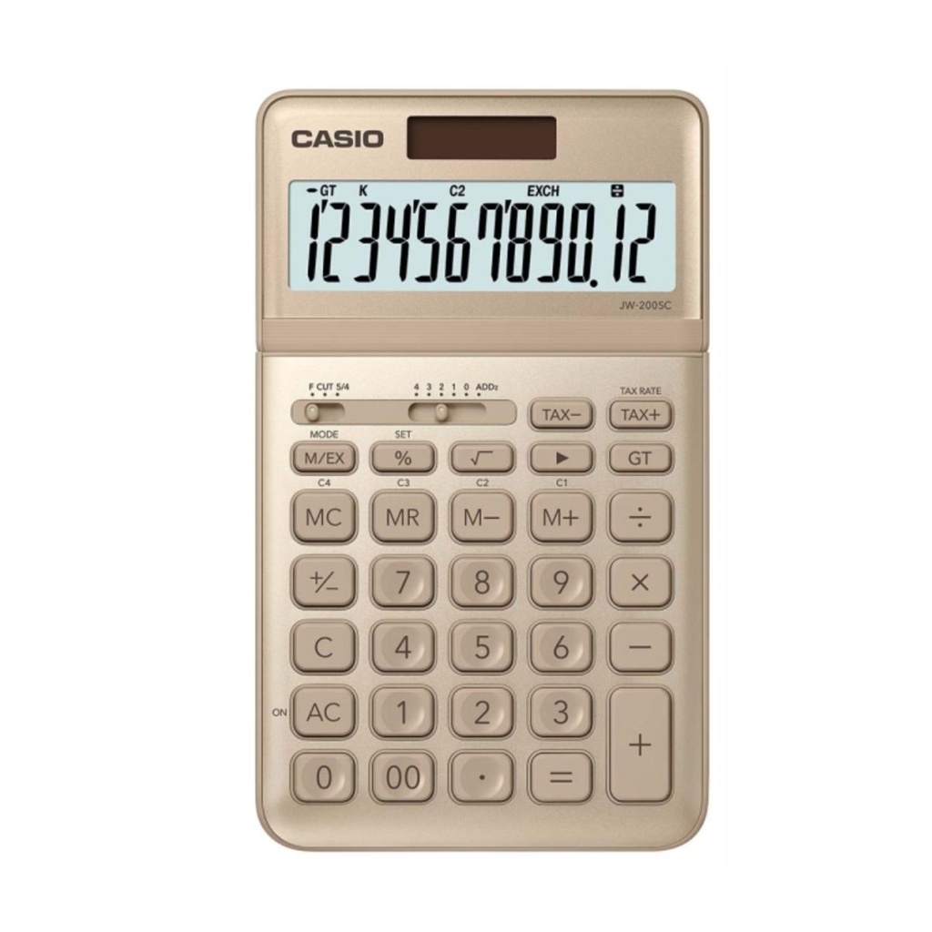 CALCULADORA CASIO JW-200SC DORADO