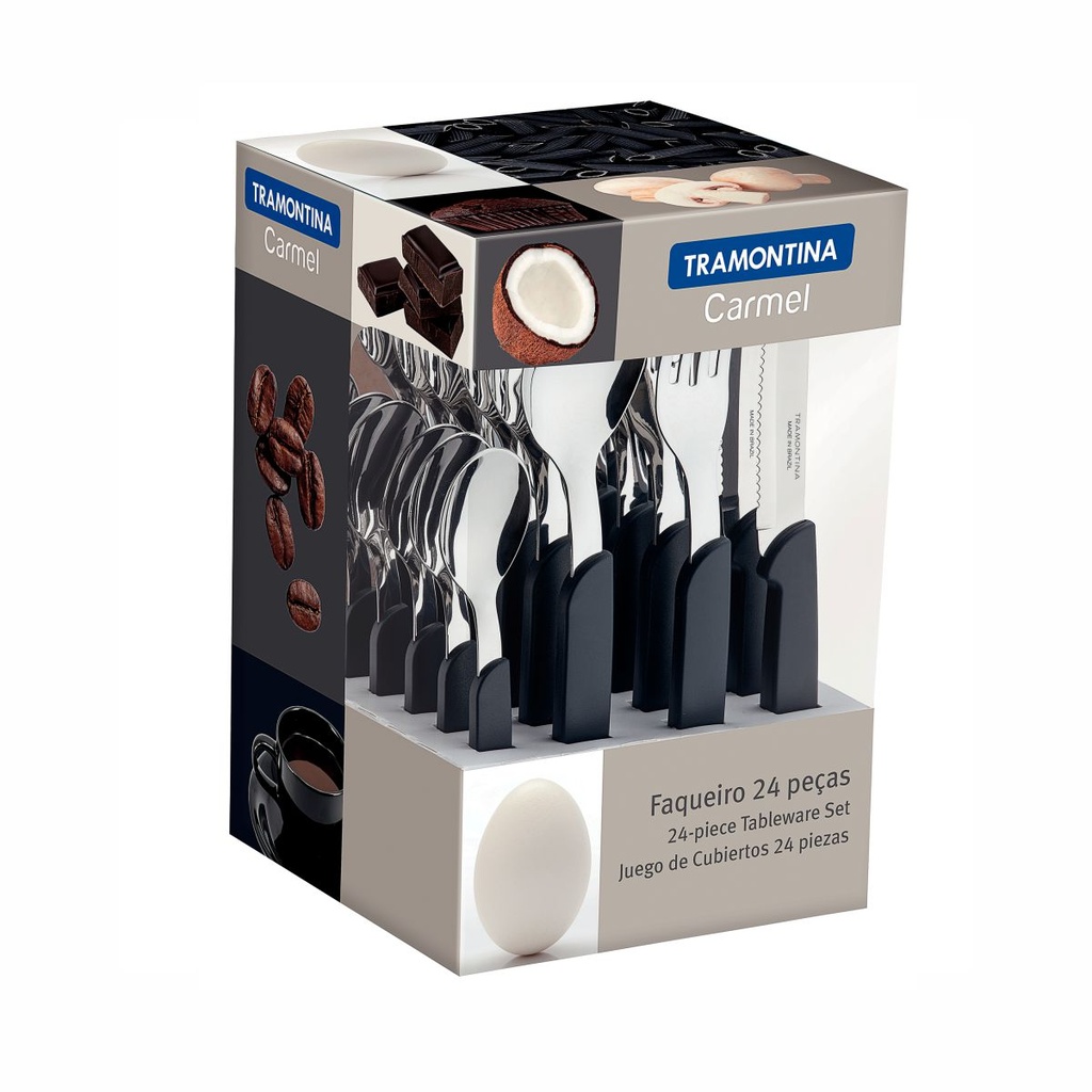 JUEGO DE CUBIERTOS TRAMONTINA 23499/021 CARMEL AZUL 24PZS