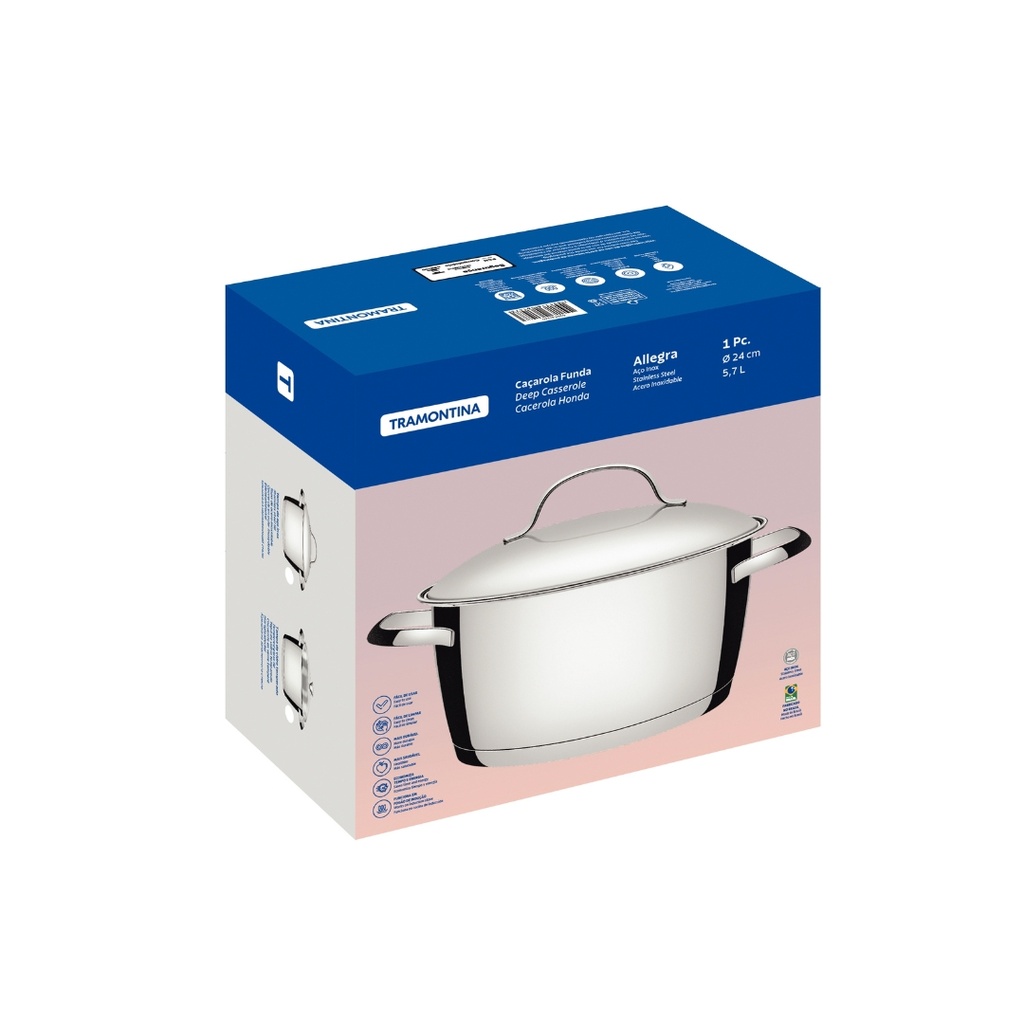 CACEROLA TRAMONTINA 62654/240 ALLEGRA 24CM