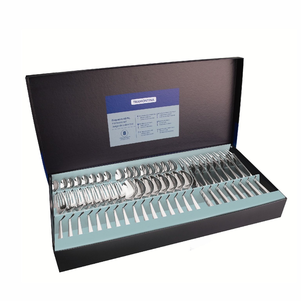 JUEGO DE CUBIERTOS TRAMONTINA 66932/144 ITALY 48PZS