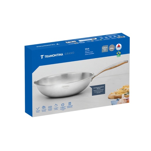 [086-58280] WOK TRAMONTINA 62158/280 GRANO 28CM