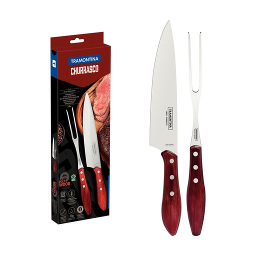 [086-74955] JUEGO P/ASADO TRAMONTINA 21198/760 POLYWOOD 2PZS