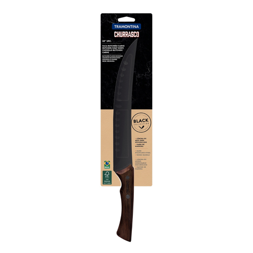 [086-96787] CUCHILLO BUTCHER/CARNE TRAMONTINA 22841/110 BLACK 10"