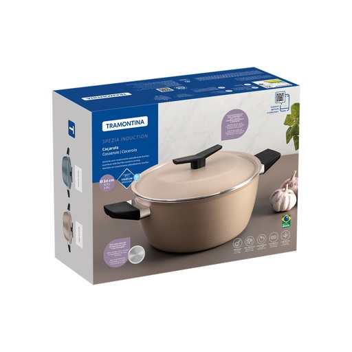[086-47861] CACEROLA TRAMONTINA 28372/124 SPEZIA 24CM INDUCCIÓN