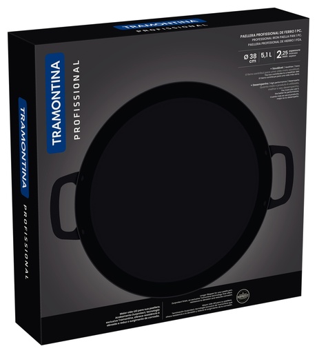 [086-04338] PAELLERA TRAMONTINA 20765/038 PROFISSIONAL HIERRO 38CM