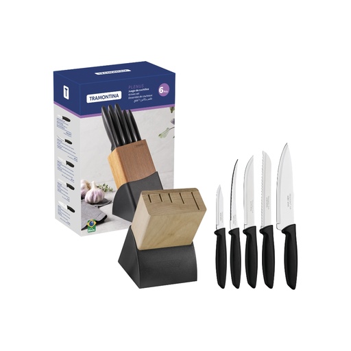 [086-26019] JUEGO DE CUCHILLOS TRAMONTINA 23498/072 PLENUS 6 PZS