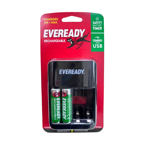 [125-07054] CARGADOR PILA EVEREADY EVVC5 USB+2AAx1300