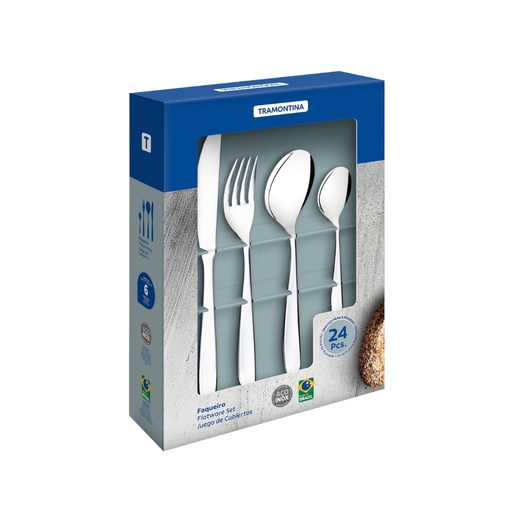 [086-90800] JUEGO DE CUBIERTOS TRAMONTINA 66960/004 AMAZONAS 24PZS