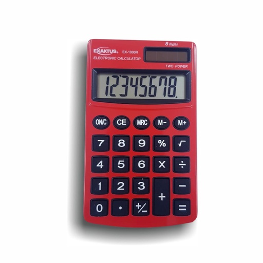 [108-01002] CALCULADORA EXAKTUS EX-1000 ROJO