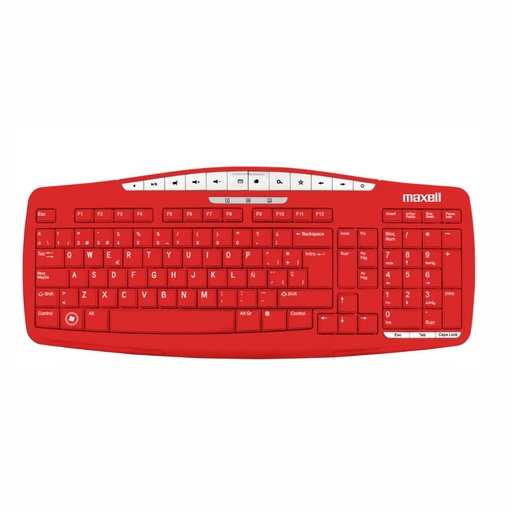 [157-48206] TECLADO MAXELL KB-100 ROJO