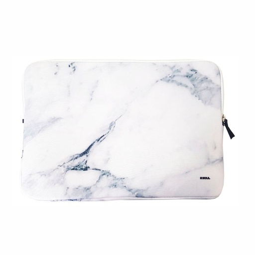 [164-15612] FUNDA SOUL 15.6" MARBLE BLANCO