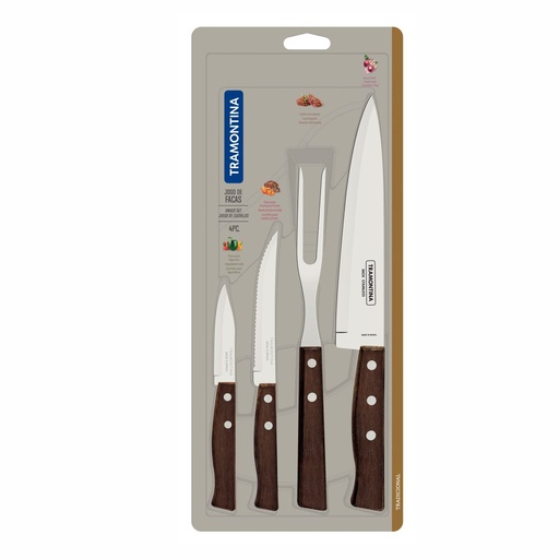 [086-99019] CUCHILLOS TRAMONTINA 22299/019 TRADICIONAL 4PZS