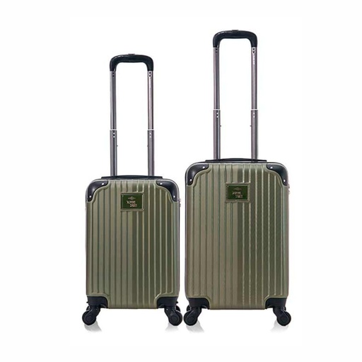 [198-75663] SET VALIJAS ALPINE SKATE 27566 2PZS 20"/19" VERDE MILITAR